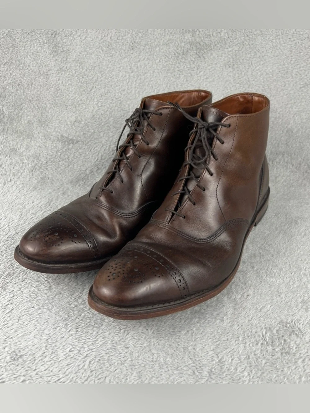 Allen Edmonds Fifth Street Dress Shoes Ankle Boot 10.5 D Brown Cap Toe Oxfords